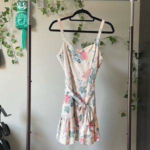 Parker Ruffle Hem Floral Print Dress